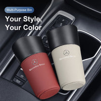 Mercedes-Benz Leather Car Trash Can – Cup Holder Bin and Umbrella Holder