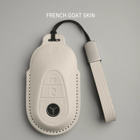 Mercedes-Benz Atelier Goatskin Key Case – Hand-Stitched Genuine Leather with Painted Edges