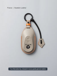 Mercedes-Benz AMG Couture Key Case – Genuine French Goatskin with Hand-Painted Emblem