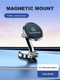 Mercedes-Benz Signature Magnetic Phone Mount – Foldable Alloy Edition with N52 Magnets
