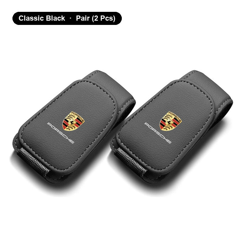 Porsche Nappa leather glasses clip pair - Classic Black