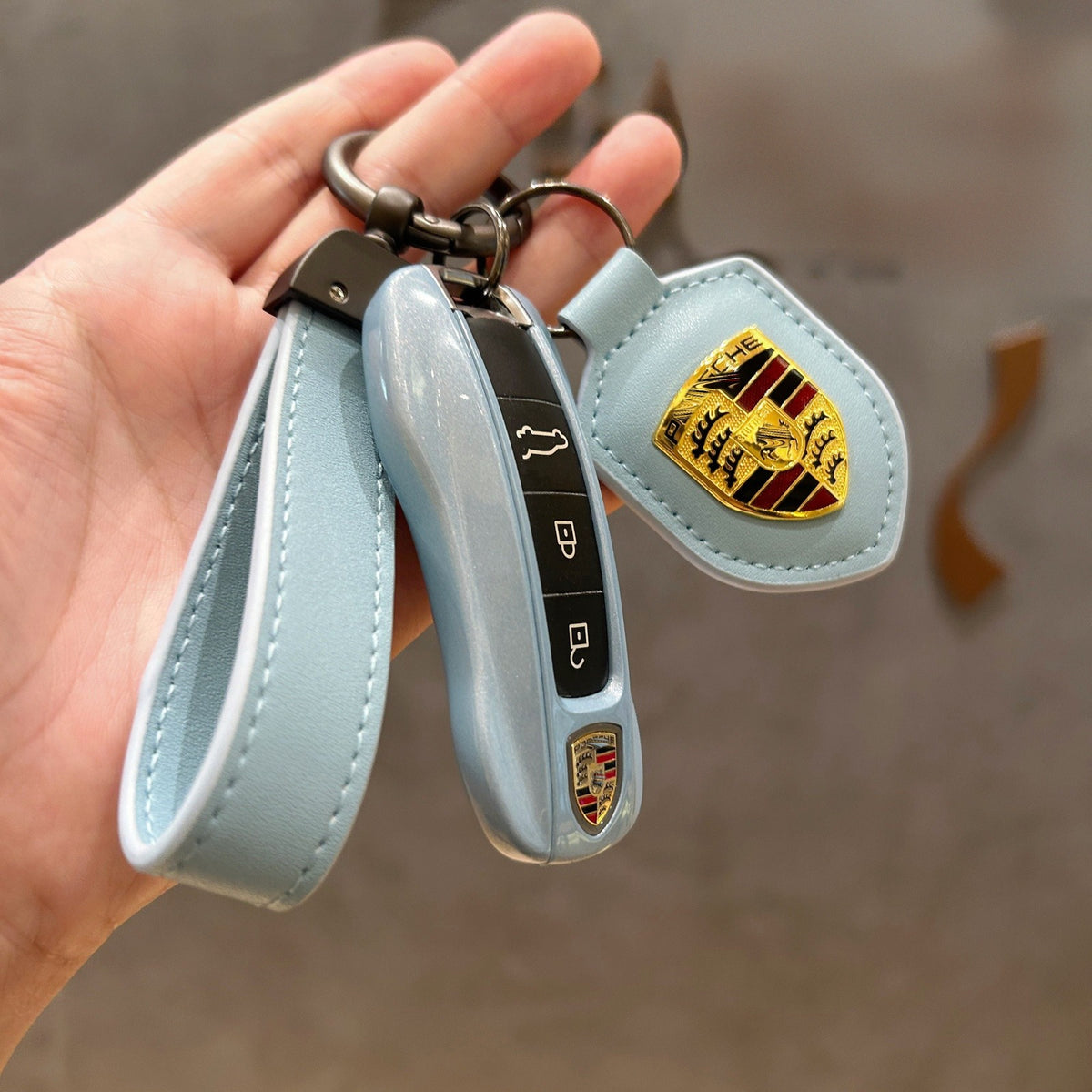 Porsche key case full set - Ice Blue, Type B