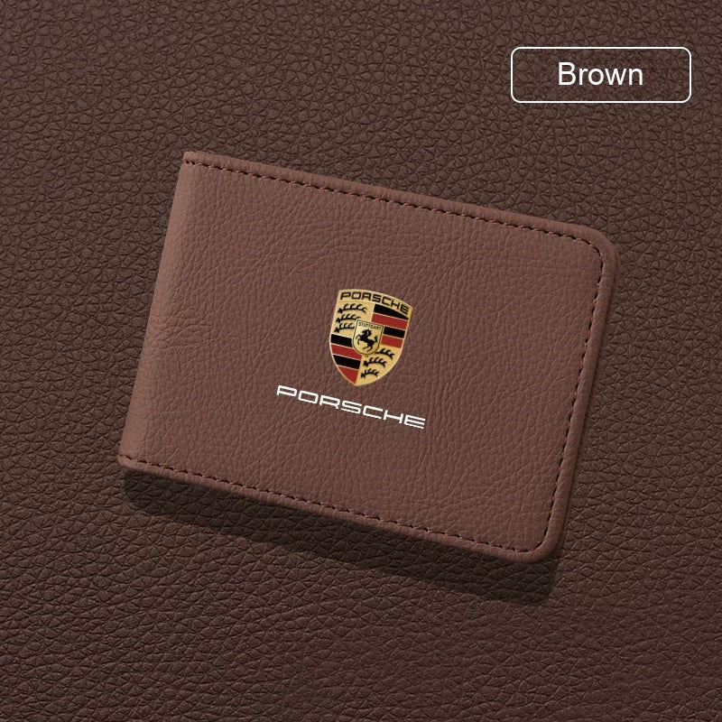 Porsche license holder - Brown