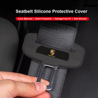 Porsche Crest Silicone Seatbelt Buckle Covers – Color-Matched Silent Protection Set