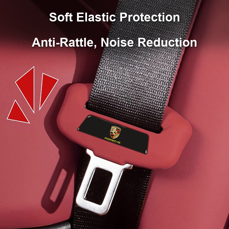 Porsche seatbelt cover soft elastic anti-rattle protection