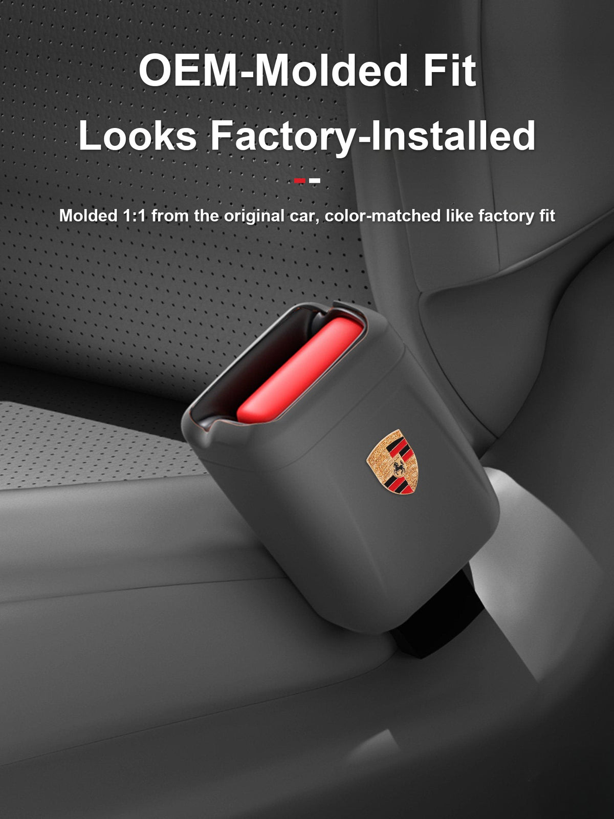 Porsche seatbelt buckle cover