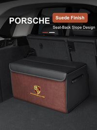 Porsche Grand Touring Suede-Finish Trunk Organizer – Seat-Hugging Angled Design
