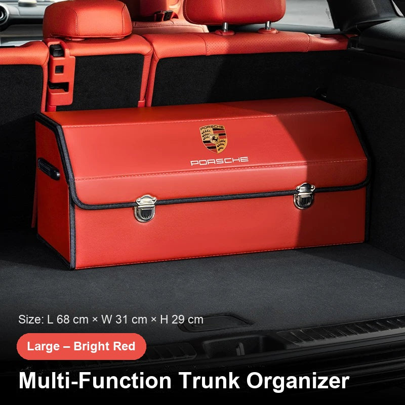 Porsche crest trunk organizer - Large - Bright Red