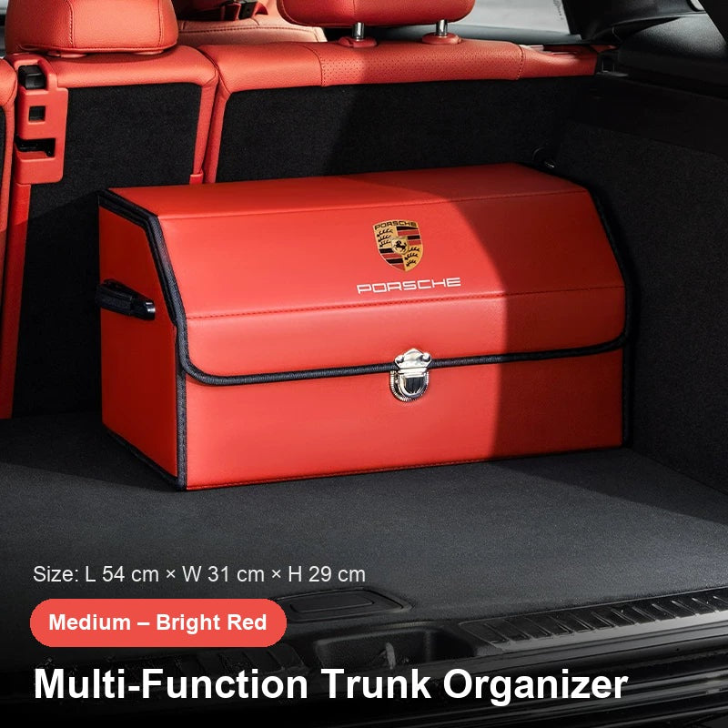 Porsche crest trunk organizer - Medium - Bright Red