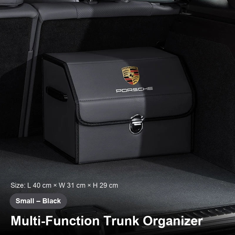 Porsche crest trunk organizer - Small - Black