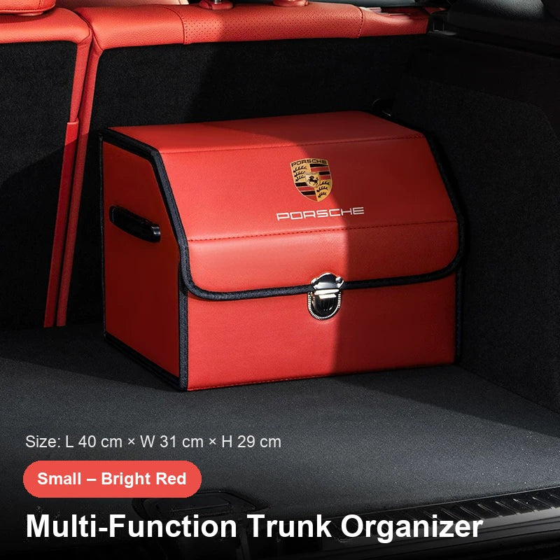 Porsche crest trunk organizer - Small - Bright Red
