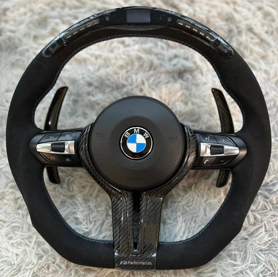 Полная отделка алькантарой и руль со светодиодной индикацией для BMW F-серии